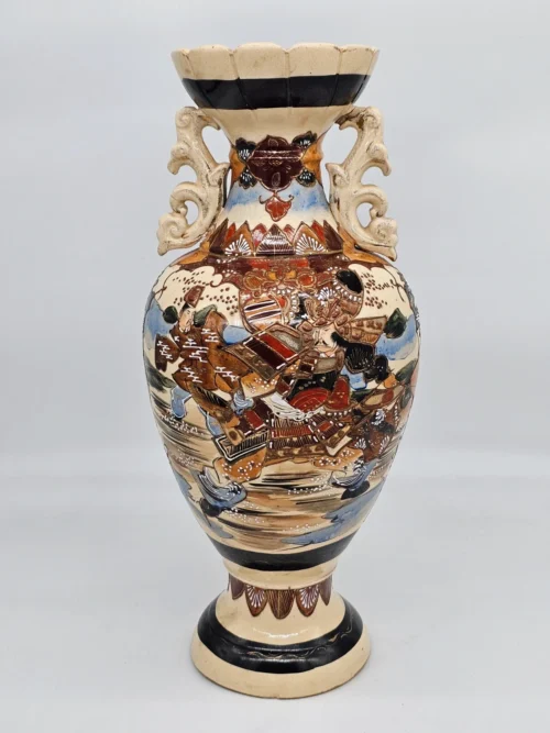 Duży Chiński wazon ceramiczny – ręcznie malowany, reliefowy, unikatowy