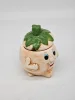 Ceramiczny pojemnik ręcznie robiony – uroczy warzywniak z uśmiechem, 12 cm