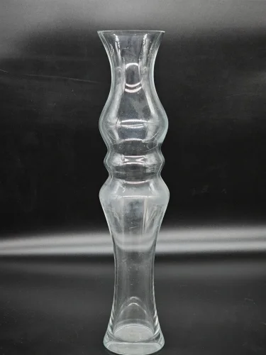 Wazon szklany bezbarwny, 45 cm – nowoczesna forma,