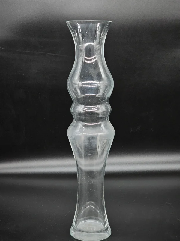 Wazon szklany bezbarwny, 45 cm – nowoczesna forma,