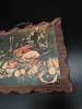 Dekoracyjna tabliczka drewniana z reprodukcją martwej natury – Hiszpania, 25 × 19 cm