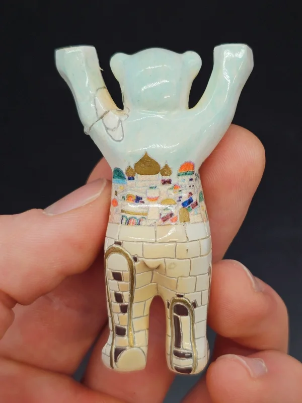 Buddy Bear porcelanowy Jerusalem ok. 7 cm, edycja kolekcjonerska, ręcznie zdobiony