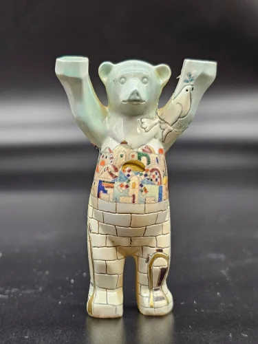 Buddy Bear porcelanowy Jerusalem ok. 7 cm, edycja kolekcjonerska, ręcznie zdobiony