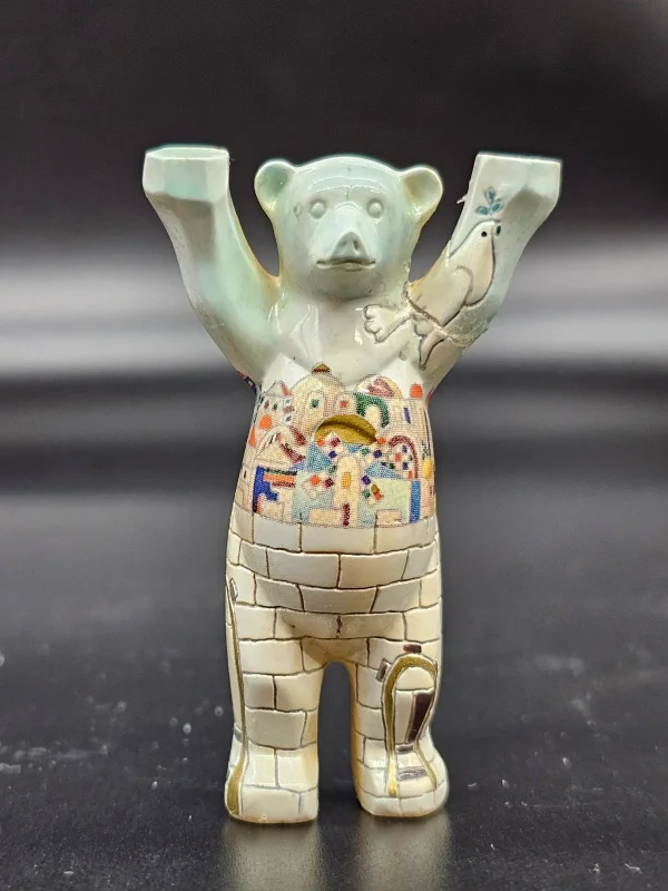 Buddy Bear porcelanowy Jerusalem ok. 7 cm, edycja kolekcjonerska, ręcznie zdobiony