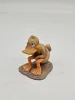 Figurka kaczki – ręcznie malowana, żywica, vintage