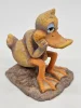 Figurka kaczki – ręcznie malowana, żywica, vintage