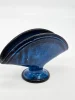 Granatowy ceramiczny stojak na serwetki – vintage, 11×16 cm