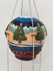 Balon z Mikołajem i myszką – rękodzieło CHRL 1940, 36 cm