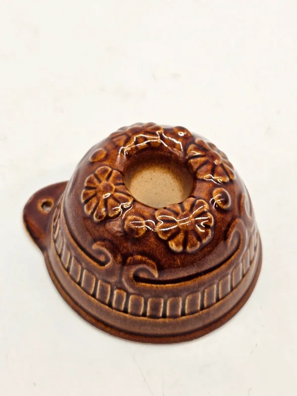 Mini forma ceramiczna do pieczenia / dekoracyjna – brązowe szkliwo, 12 cm