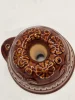 Mini forma ceramiczna do pieczenia / dekoracyjna – brązowe szkliwo, 12 cm