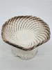 Włoska misa porcelanowa na nodze – ażurowa plecionka, Made in Italy, 18×10 cm