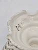 Włoska misa porcelanowa na nodze – ażurowa plecionka, Made in Italy, 18×10 cm