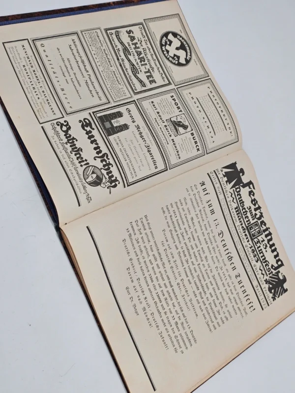 „Festzeitung zum 13. Deutschen Turnfest”  oryginalne wydanie historyczne, Niemcy, lata 30 XX wieku