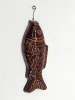 Ceramiczna forma w kształcie ryby – brązowa glazura, 25 cm