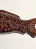Ceramiczna forma w kształcie ryby – brązowa glazura, 25 cm