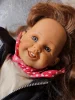Lalka kolekcjonerska Isa Maria Collection – skórzany strój, lata 90.