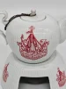 Zabytkowy porcelanowy dzbanek z podgrzewaczem Wallendorf 1764