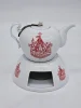 Zabytkowy porcelanowy dzbanek z podgrzewaczem Wallendorf 1764