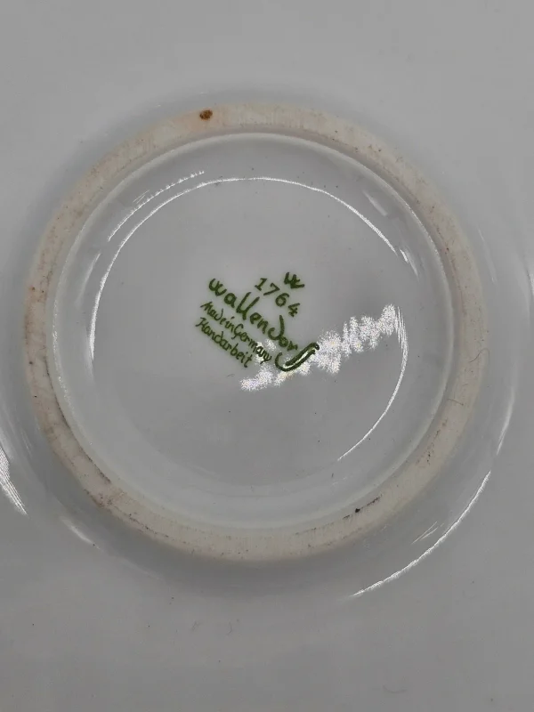 Zabytkowy porcelanowy dzbanek z podgrzewaczem Wallendorf 1764