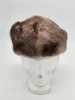 Czapka zimowa z futra jasnobrązowa średnica 23 cm syntetyk 100% z lasu