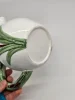 Ceramiczny dzbanek kubek z reliefem kaczki ręcznie zdobiony vintage