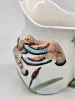 Ceramiczny dzbanek kubek z reliefem kaczki ręcznie zdobiony vintage