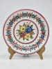 Ręcznie malowany talerz ceramiczny Handarbeit w kwiaty
