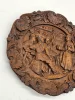 Plakieta ścienna relief scena karczemna vintage średnica 23 cm