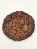 Plakieta ścienna relief scena karczemna vintage średnica 23 cm