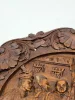 Plakieta ścienna relief scena karczemna vintage średnica 23 cm