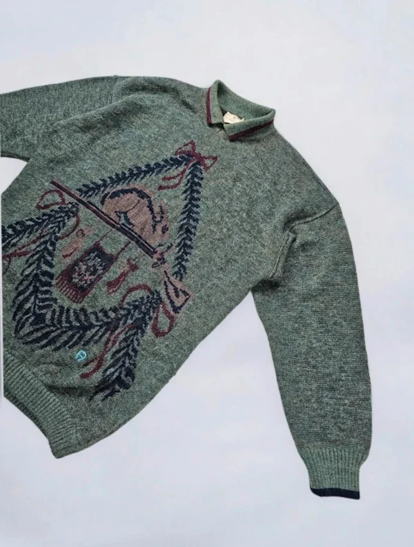 Etienne Aigner sweter wełniany z motywem Myśliwskim moher, unisex