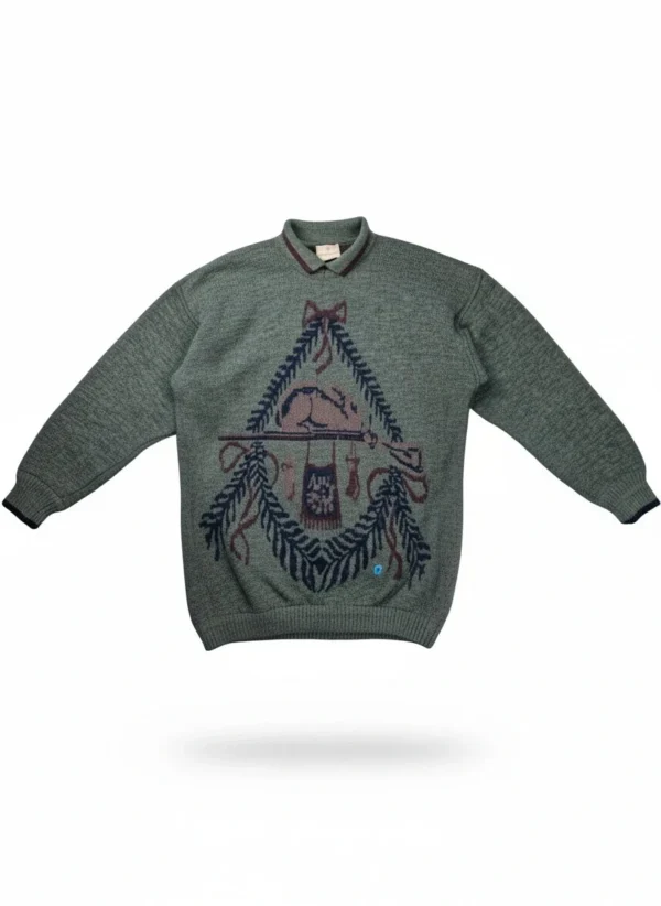 Etienne Aigner sweter wełniany z motywem Myśliwskim moher, unisex