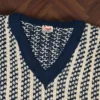 Ronin Rage  wełniany Sweter vintage beż granat