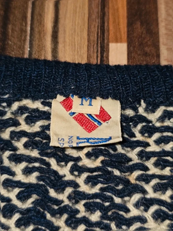 Ronin Rage  wełniany Sweter vintage beż granat