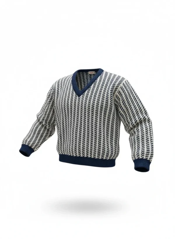 Ronin Rage  wełniany Sweter vintage beż granat