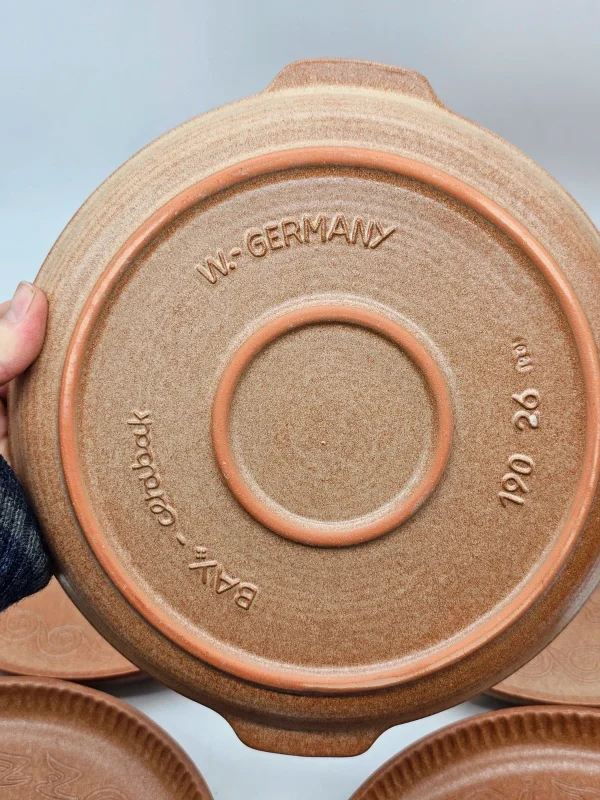 Talerz ceramiczny do pizzy 26 cm West Germany brąz rustykalny cena za 1 szt