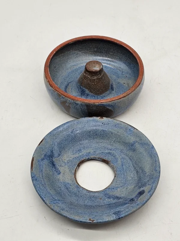Ceramiczny kominek do aromaterapii niebieska glazura Ø15 cm
