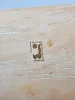 Szkatułka drewniana z dekoracyjną płytką kwiaty motyl 12,5 cm