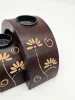 Świeczniki ceramiczne Komplet 3 szt motyw kwiatowy