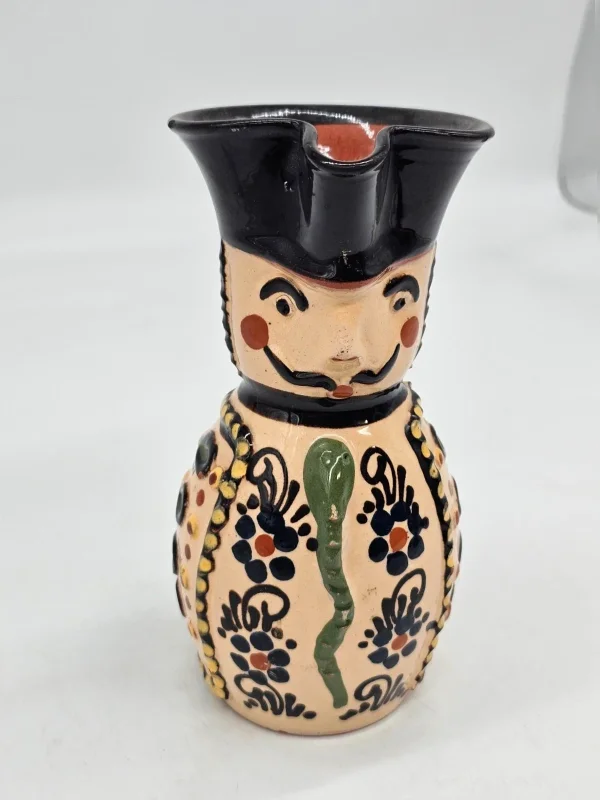 Dzbanek ceramiczny Ludowy „Gospodarz” 18 cm, ręczne zdobienia