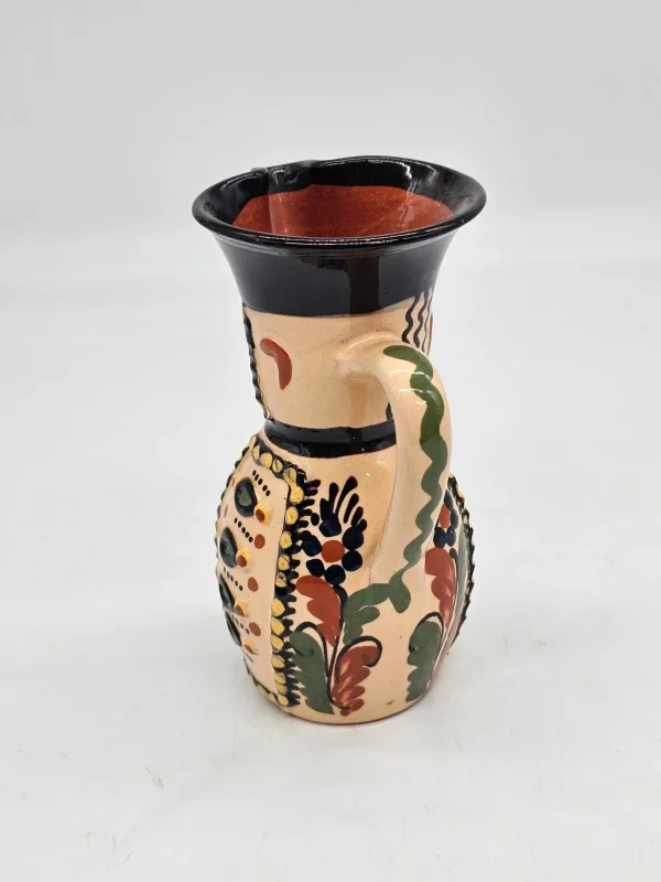 Dzbanek ceramiczny Ludowy „Gospodarz” 18 cm, ręczne zdobienia