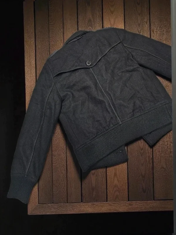 Kurtka Pepe Jeans london „Gillian” czarna, wełna z wiskozą, rozmiar S
