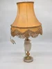 Lampa stołowa vintage z frędzlami 55 cm klosz do renowacji