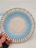 Para ażurowych talerzyków Arzberg 18 cm błękit biel vintage