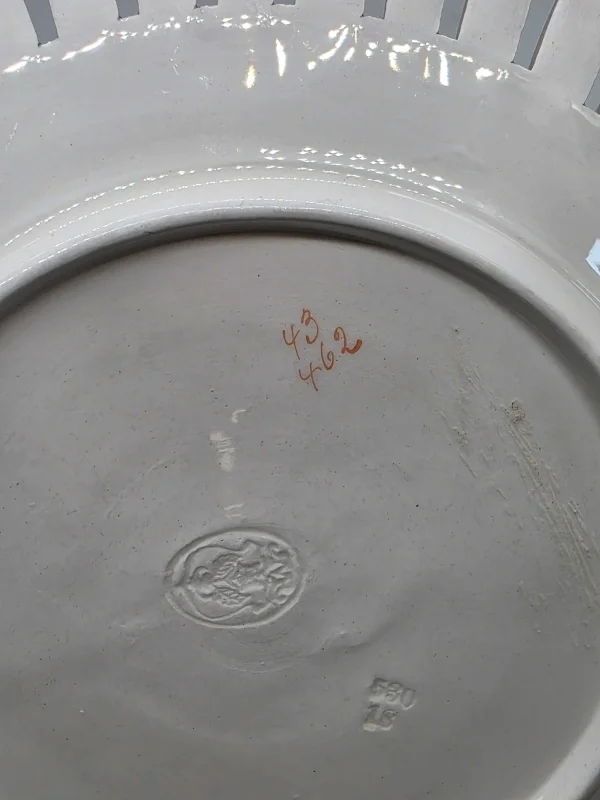 Para ażurowych talerzyków Arzberg 18 cm błękit biel vintage