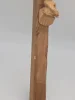 Duży drewniany krzyż rzeźba Chrystusa rękodzieło ludowe 72 cm