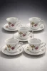 Serwis kawowy Wawel porcelana róże komplet dla 5 osób 10 elementów
