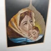 Obrazek na liściu Matka i Dziecko, 22×27 cm