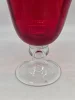 Rubinowy wazon kielich szkło dmuchane artystyczne vintage 29 cm