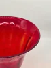 Rubinowy wazon kielich szkło dmuchane artystyczne vintage 29 cm
